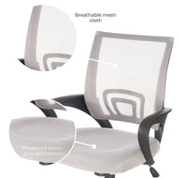 EKKIO Ergonomic Office Chair with Breathable Mesh Design and Lumbar Back Support (Grey) EK-OC-105-JF