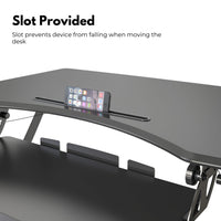 EKKIO Adjustable Standing Desk Riser Stand Up Desk Converter (Black) EK-DSR-101-MS