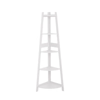 EKKIO 5 Tier Corner Ladder Shelf (White) EK-CLS-101-LR