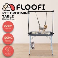 Floofi Pet Grooming Table 90cm Double Pole (Black) FI-GT-102-LZ