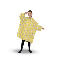 GOMINIMO Hoodie Blanket (Kids Cat yellow)