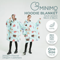 GOMINIMO Hoodie Blanket (Adult Cake Blue)