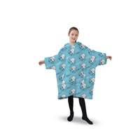 GOMINIMO Hoodie Blanket (Kids Sheep light blue )