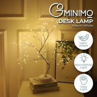 GOMINIMO Wood Desk Lamp- Bonsai Fairy Tree Lights Warm White-GO-WDL-105-JS