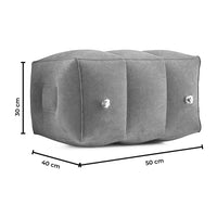 GOMINIMO Inflatable Travel Foot Rest Pillow with Adjustable Three Layers Height (Grey) GO-IFRP-101-TR