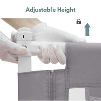 GOMINIMO 90CM Height Adjustable Folding Kids Safety Bed Rail (200X90CM Single Side 1 PCS, Grey)