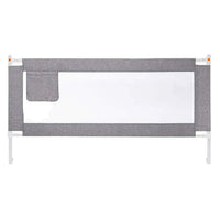 GOMINIMO 90CM Height Adjustable Folding Kids Safety Bed Rail (180X90CM Single Side 1 PCS, Grey) GO-SBR-101-JL