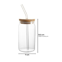 Gominimo 16Oz 12pcs Mason Jar Drinking Glass with Lid and Straw Tumbler Cup Can