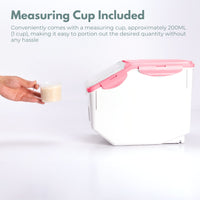GOMINIMO Multipurpose Food Storage Container with Lids and Cup for Pet Food or Rice Grains (Pink) GO-FSC-102-JBY