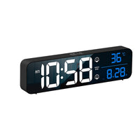 GOMINIMO Digital Clock Mirrored Black - GO-CK-103-FKT