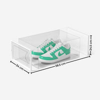 GOMINIMO Plastic Shoe Box 24PCS Medium Size Premium (White)