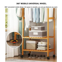 GOMINIMO Bamboo Wardrobe on Wheels 100cm