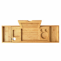 GOMINIMO Expandable Bamboo Bathup Caddy Trays GO-BBC-100-HYB