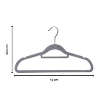 GOMINIMO 30 Pack of Non-Slip Velvet Suit Hangers with Tie Organisers