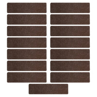 GOMINIMO Set of 15 Non Slip Carpet Stair Tread 20.3 x76cm (Brown) GO-CST-101-LD