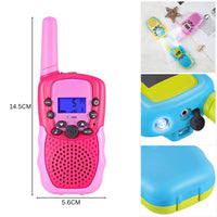 GOMINIMO 2 Pack Walkie Talkies for Kids with 40 Channels & LED Flashlight & LCD Screen (Pink) GO-WT-100-SJ