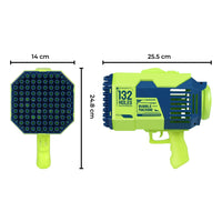 GOMINIMO 132 Holes Bubbles Machine Gun for Kids (Dark Blue and Green) GO-BMG-104-KBT