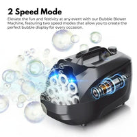 Automatic Bubble Blower Machine for Kids (Black) GO-ABBM-100-JH