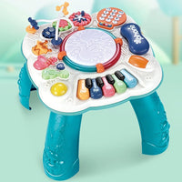 GOMINIMO Kids Music Learning Activity Table (Blue and White) GO-MAT-100-XC