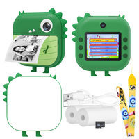 GOMINIMO Instant Print Camera for Kids with Print Paper and 32GB TF Card (Dinasour)