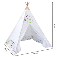 GOMINIMO Kids Teepee Tent with Side Window and Carry Case (White Forest) GO-KT-101-LK