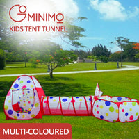 GOMINIMO 3 in 1 Mix Colour Dot Style Kids Play Tent GO-KT-114-LK