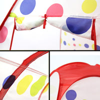 GOMINIMO 3 in 1 Mix Colour Dot Style Kids Play Tent GO-KT-114-LK