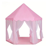 GOMINIMO Kids Hexagonal Tent (Pink with LED Lights)