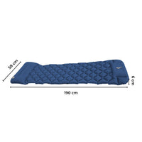 KILIROO Inflatable Camping Sleeping Pad with Pillow (Navy Blue) KR-ISP-100-HZ