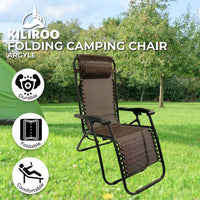 KILIROO Folding Reclining Camping Chair With Breathable Mesh (Argyle) KR-FC-106-QL