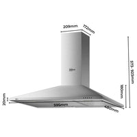 MIRAKLASS Pyramid Rangehood 90cm MK-RH-0690S-TD