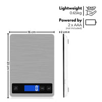 Miraklass 15kg Capacity Electronic Digital LCD Kitchen Weighing Scale