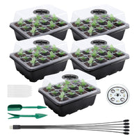 NOVEDEN Seed Starter Tray with Grow Light (12 Cells per Tray) NE-PSGB-100-XC