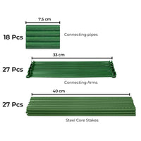 NOVEDEN 3 Sets Tomato Supports Cages with 20 Clips 50 Twist Tie and 30meters Rope (Green)