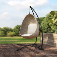 NOVEDEN Hammock Chair Stand for Hanging Air Porch Swing Chair (Black) NE-HC-100-DL