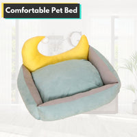 Floofi Pet Bed Moon Design (M Green)