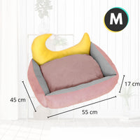 Floofi Pet Bed Moon Design (M Blue)