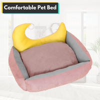 Floofi Pet Bed Moon Design (M Pink)