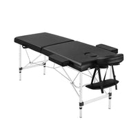 ONIREST 2 Fold Adjustable Portable Massage Bed (Black)OR-MTP-101-NS