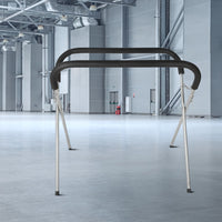 RYNOMATE 2x Adjustable Straight Leg Work Bench Panel Stand (Black) RNM-WBPS-100-QL