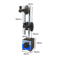 RYNOMATE Dial Indicator Gauge Magnetic Base with 22 Indicator Point Set (Blue) RNM-DIG-100-JY