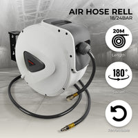 RYNOMATE Air Hose Reel with 20m Retractable Compressor RNM-AHR-100-XB