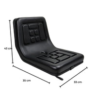 RYNOMATE Universal Tractor Seat with Easy Seat Adjustment (Black) RNM-TS-101-YF