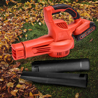 RYNOMATE 21V Cordless Leaf Blower with Lithium Battery and Charger Kit (Red and Black)
