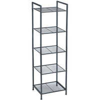 SONGMICS Bathroom Shelf 5-Tier Storage Rack with Adjustable Shelf Black BSC35BK