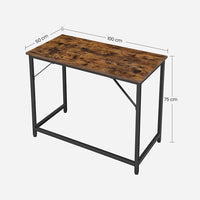 VASAGLE Computer Desk Rustic Brown and Black