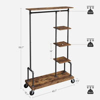 VASAGLE Clothes Rack Rustic Brown