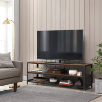 VASAGLE Industrial TV Stand for Screen Size up to 60 Inches Rustic Brown