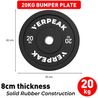 VERPEAK Black Bumper weight plates-Olympic (25kgx1)