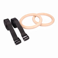 VERPEAK Wooden Gymnastic Rings with Adjustable Straps Heavy Duty Exercise Gym Rings Wooden